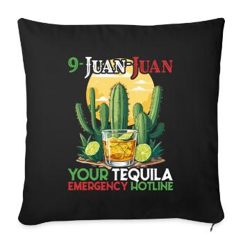 Funny Tequila Saying Cinco De Mayo Design - Sofa pillowcase 17,3'' x 17,3'' (45 x 45 cm) - black - Front