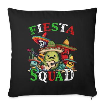 Drôle de Fiesta Dire Cinco De Mayo Dia De - Housse de coussin décorative 45 x 45 cm - noir - Devant