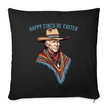 Président confus Satire drôle et humour - Housse de coussin décorative 45 x 45 cm - noir - Devant