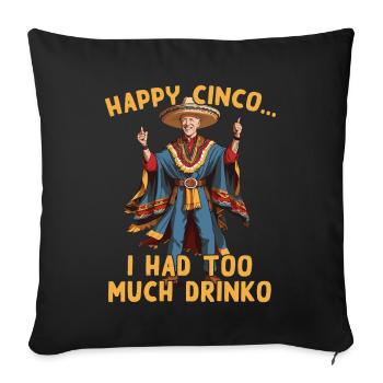 Drôle, Confus, Président, Satire, Humour, Design - Housse de coussin décorative 45 x 45 cm - noir - Devant