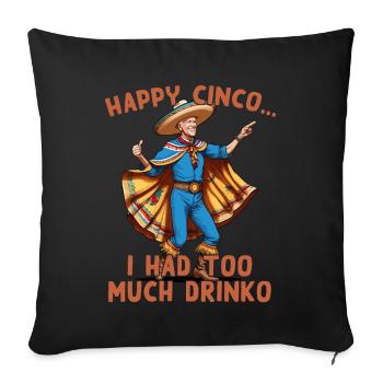 Drôle de président confus Fête mexicaine - Housse de coussin décorative 45 x 45 cm - noir - Devant