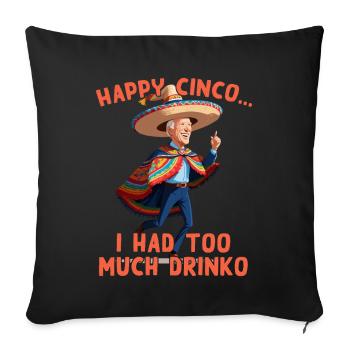 Drôle Confus Président Satire Mexicaine - Housse de coussin décorative 45 x 45 cm - noir - Devant
