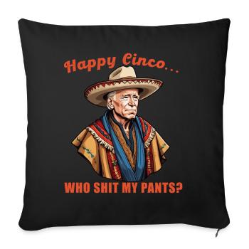 Drôle Confus Président Humour Mexicain - Housse de coussin décorative 45 x 45 cm - noir - Devant