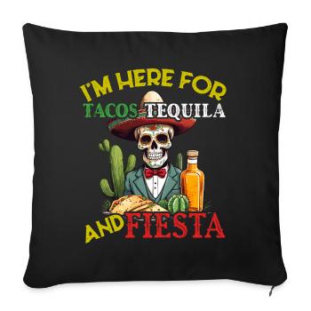 Funny Fiesta Saying Mexican Holiday - Sofa pillowcase 17,3'' x 17,3'' (45 x 45 cm) - black - Front