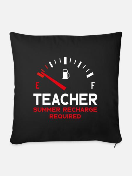 LUSTIG LEHRER SOMMERFERIEN ERFORDERLICH LEHRER - Sofakissenbezug 45 x 45 cm - Schwarz