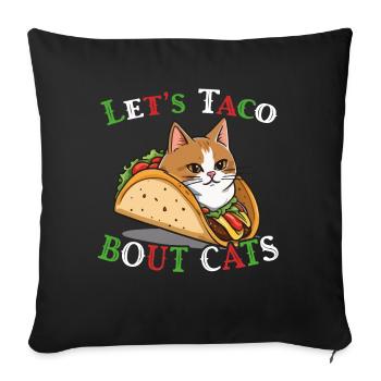 Taco Cats Saying Cinco De Mayo Mexican - Sofa pillowcase 17,3'' x 17,3'' (45 x 45 cm) - black - Front