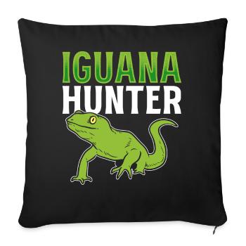 Iguana Hunter Tierpfleger - Sofakissenbezug 45 x 45 cm - Schwarz - Vorne