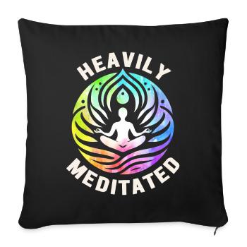 Heavily Meditated - Sofa pillowcase 17,3'' x 17,3'' (45 x 45 cm) - black - Front