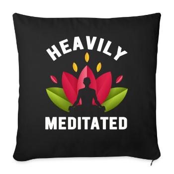 Heavily Meditated - Sofa pillowcase 17,3'' x 17,3'' (45 x 45 cm) - black - Front