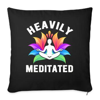 Heavily Meditated - Sofa pillowcase 17,3'' x 17,3'' (45 x 45 cm) - black - Front