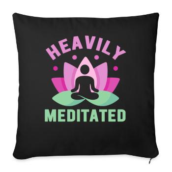Heavily Meditated - Sofa pillowcase 17,3'' x 17,3'' (45 x 45 cm) - black - Front