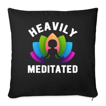 Heavily Meditated - Sofa pillowcase 17,3'' x 17,3'' (45 x 45 cm) - black - Front