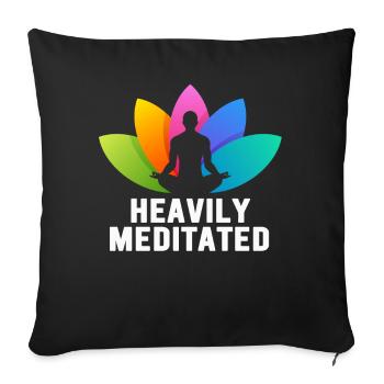 Heavily Meditated - Sofa pillowcase 17,3'' x 17,3'' (45 x 45 cm) - black - Front