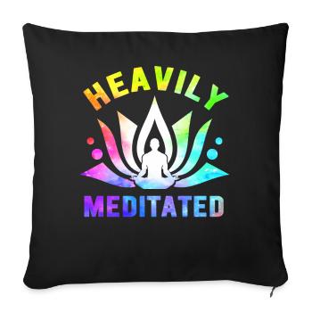 Heavily Meditated - Sofa pillowcase 17,3'' x 17,3'' (45 x 45 cm) - black - Front