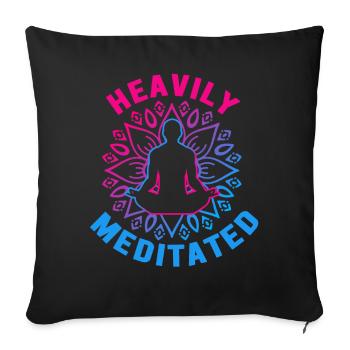 Heavily Meditated - Sofa pillowcase 17,3'' x 17,3'' (45 x 45 cm) - black - Front