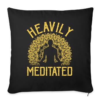 Heavily Meditated - Sofa pillowcase 17,3'' x 17,3'' (45 x 45 cm) - black - Front