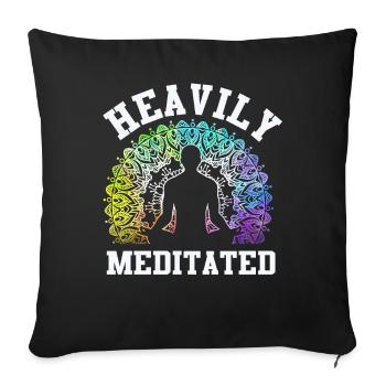 Heavily Meditated - Sofa pillowcase 17,3'' x 17,3'' (45 x 45 cm) - black - Front
