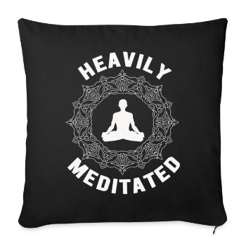 Heavily Meditated - Sofa pillowcase 17,3'' x 17,3'' (45 x 45 cm) - black - Front