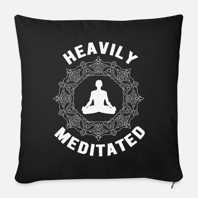 Sterkt meditert - Sofaputetrekk 45 x 45 cm - svart