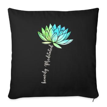 Heavily Meditated - Sofa pillowcase 17,3'' x 17,3'' (45 x 45 cm) - black - Front
