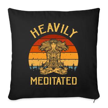 Heavily Meditated - Sofa pillowcase 17,3'' x 17,3'' (45 x 45 cm) - black - Front