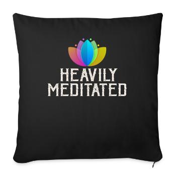 Heavily Meditated - Sofa pillowcase 17,3'' x 17,3'' (45 x 45 cm) - black - Front
