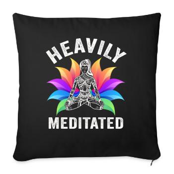 Heavily Meditated - Sofa pillowcase 17,3'' x 17,3'' (45 x 45 cm) - black - Front