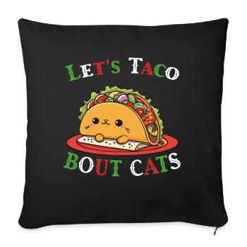 Funny Taco Cat Cinco De Mayo Fiesta - Sofa pillowcase 17,3'' x 17,3'' (45 x 45 cm) - black - Front
