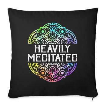 Heavily Meditated - Sofa pillowcase 17,3'' x 17,3'' (45 x 45 cm) - black - Front