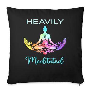 Heavily Meditated - Sofa pillowcase 17,3'' x 17,3'' (45 x 45 cm) - black - Front