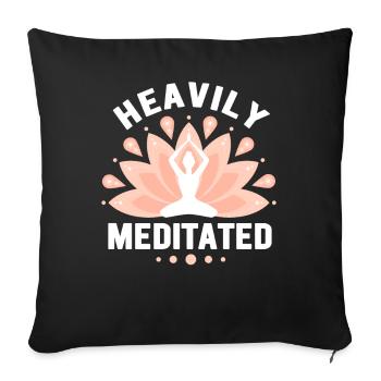 Heavily Meditated - Sofa pillowcase 17,3'' x 17,3'' (45 x 45 cm) - black - Front