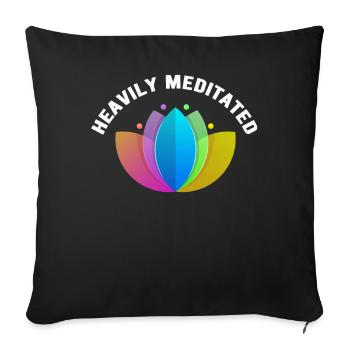 Heavily Meditated - Sofa pillowcase 17,3'' x 17,3'' (45 x 45 cm) - black - Front