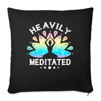 Heavily Meditated - Sofa pillowcase 17,3'' x 17,3'' (45 x 45 cm) - black - Front
