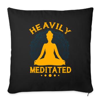 Heavily Meditated - Sofa pillowcase 17,3'' x 17,3'' (45 x 45 cm) - black - Front