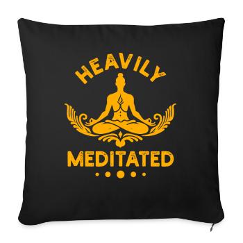 Heavily Meditated - Sofa pillowcase 17,3'' x 17,3'' (45 x 45 cm) - black - Front