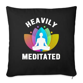 Heavily Meditated - Sofa pillowcase 17,3'' x 17,3'' (45 x 45 cm) - black - Front