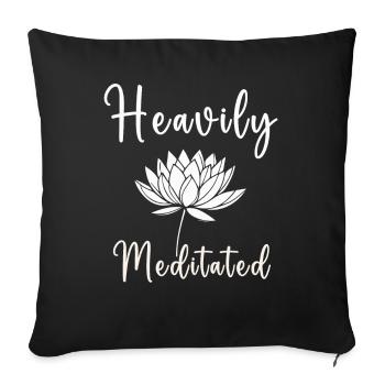 Heavily Meditated - Sofa pillowcase 17,3'' x 17,3'' (45 x 45 cm) - black - Front