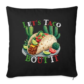 Drôle de tacos Dicton Cinco De Mayo Mexicain - Housse de coussin décorative 45 x 45 cm - noir - Devant