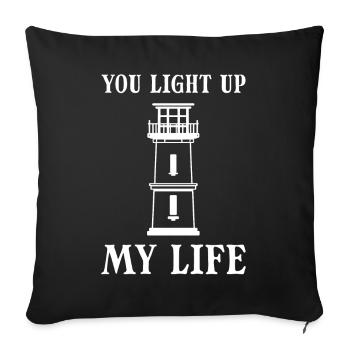 You Light Up My Life Leuchtturmwärter - Sofakissenbezug 45 x 45 cm - Schwarz - Vorne