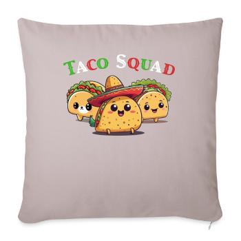 Fun Taco Squad Fiesta de la cuisine mexicaine - Housse de coussin décorative 45 x 45 cm - taupe clair - Devant