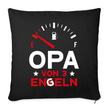 VATERTAG OPA VON 3 ENKELN OPA - Sofakissenbezug 45 x 45 cm - Schwarz - Vorne