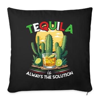 Lustiger Tequila Spruch Cinco de Mayo Mexiko - Sofakissenbezug 45 x 45 cm - Schwarz - Vorne