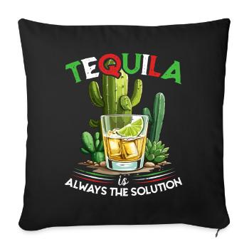 Funny Tequila Saying Cinco De Mayo Design - Sofa pillowcase 17,3'' x 17,3'' (45 x 45 cm) - black - Front
