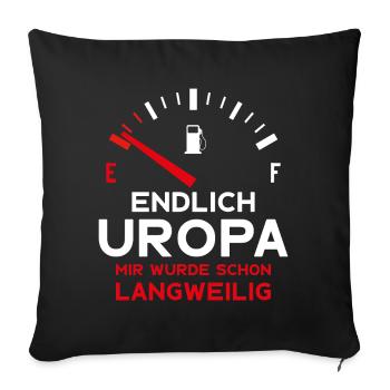 ERSTER URENKEL ENDLICH UROPA - Sofakissenbezug 45 x 45 cm - Schwarz - Vorne