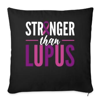 Lupus-Bewusstsein Rheumatologe - Sofakissenbezug 45 x 45 cm - Schwarz - Vorne