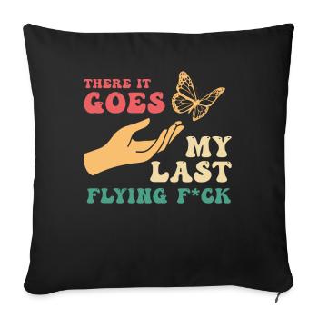 There It Goes My Last Flying F - Sofa pillowcase 17,3'' x 17,3'' (45 x 45 cm) - black - Front