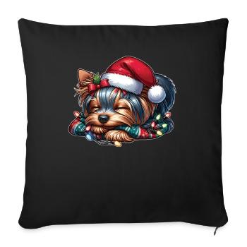 Christmas Hat Christmas Fairy Lights - Sofa pillowcase 17,3'' x 17,3'' (45 x 45 cm) - black - Front