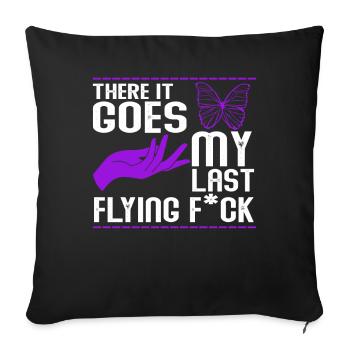 There It Goes My Last Flying F - Sofa pillowcase 17,3'' x 17,3'' (45 x 45 cm) - black - Front