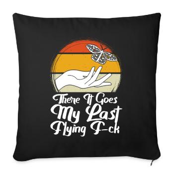 There It Goes My Last Flying F - Sofa pillowcase 17,3'' x 17,3'' (45 x 45 cm) - black - Front