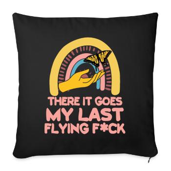 There It Goes My Last Flying F - Sofa pillowcase 17,3'' x 17,3'' (45 x 45 cm) - black - Front